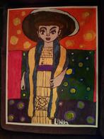 schilderij vrouw oranje 22, Ophalen of Verzenden