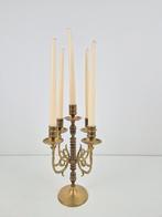 Vintage messing kandelaar 5 kaarsen antiek koper, Ophalen of Verzenden, N, N, Gebruikt