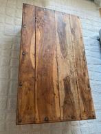 Hardhouten salontafel robuuste koloniale stijl 40x80x135cm, Ophalen, Gebruikt, 100 tot 150 cm, 50 tot 100 cm