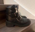 Lina Locchi leren enkellaarsjes, Verzenden, Zwart, Lage of Enkellaarzen, Zo goed als nieuw