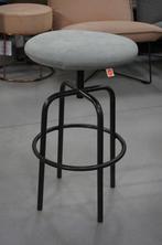 Leuke ronde barkruk barstoel Zipp Jess Design metaal & leer, Huis en Inrichting, Met voetsteun, 60 tot 90 cm, Ophalen of Verzenden