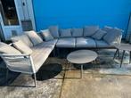 Luxe tuinset met 2 tafeltjes, Tuin en Terras, Ophalen, Bank, Aluminium, Zo goed als nieuw