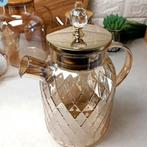 Glazen theepot met gouden accenten, Ophalen of Verzenden, Nieuw