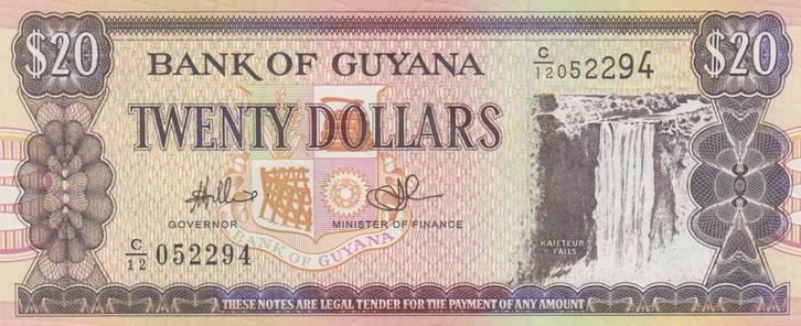 20 Dollars Guyana 2016 Bankbiljet UNC #GY1, Postzegels en Munten, Bankbiljetten | Amerika, Los biljet, Zuid-Amerika, Ophalen of Verzenden