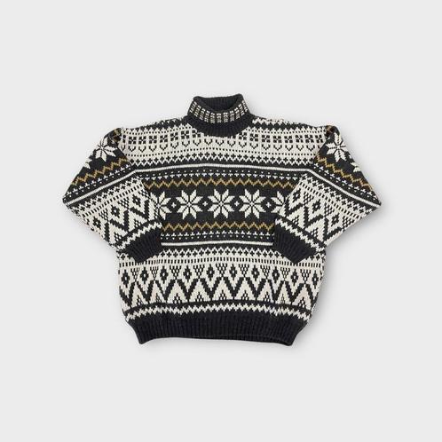 Vintage heren trui maat L (50% wol), Kleding | Heren, Truien en Vesten, Gedragen, Maat 52/54 (L), Zwart, Ophalen of Verzenden