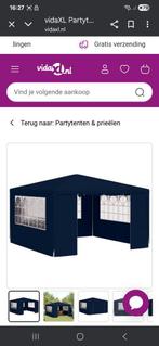 Partytent 4x4 met buizenframe. 1 x opgezet., Tuin en Terras, Ophalen, Zo goed als nieuw
