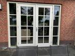 Hardhouten kozijn met dubbel opslaande tuindeuren., Doe-het-zelf en Verbouw, Kozijnen en Schuifpuien, Ophalen, Zo goed als nieuw