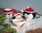 Pinquin servies Penquin carnival cottage kerstservies Nieuw, Keramiek, Overige typen, Nieuw, Ophalen of Verzenden
