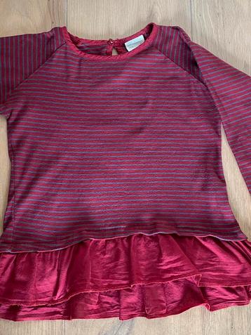 Gestreepte longsleeve met roesje, maat 116, Zara Girls beschikbaar voor biedingen