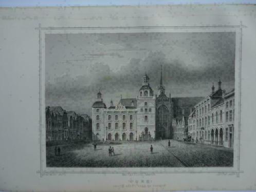 092 / Goes  de Haven Staalgravure     1860, Antiek en Kunst, Kunst | Etsen en Gravures, Ophalen of Verzenden