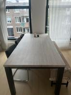 Grote eettafel met stalen poten (220x100), Ophalen, 200 cm of meer, 50 tot 100 cm, Zo goed als nieuw