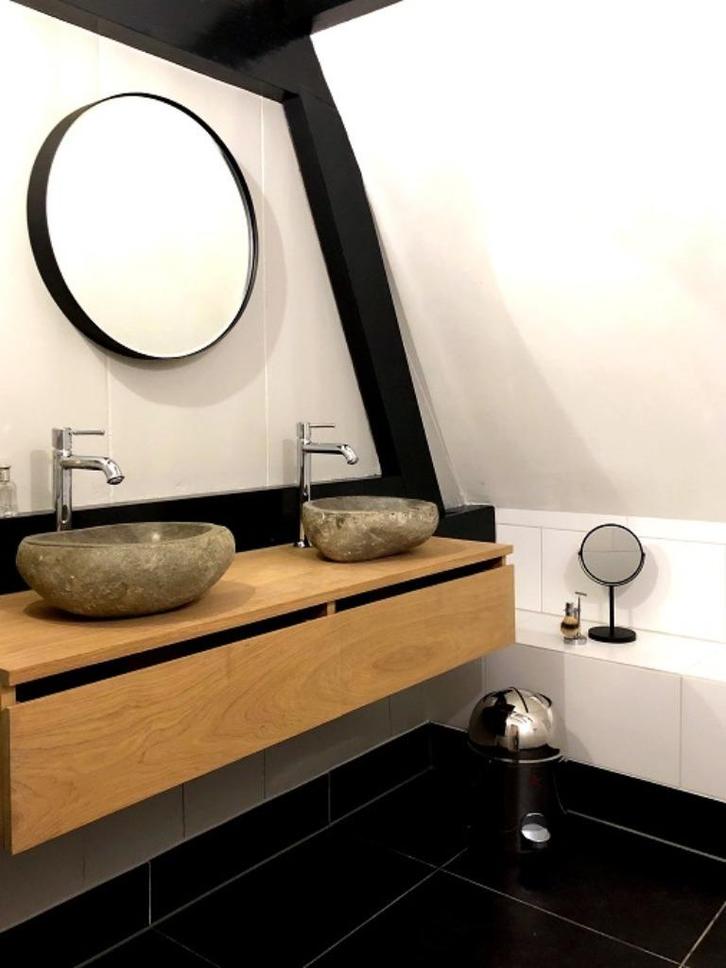 Zwevend kastje 2 laden, Huis en Inrichting, Badkamer | Badkamermeubels, Nieuw, Wastafelkast, Minder dan 100 cm, 150 tot 200 cm