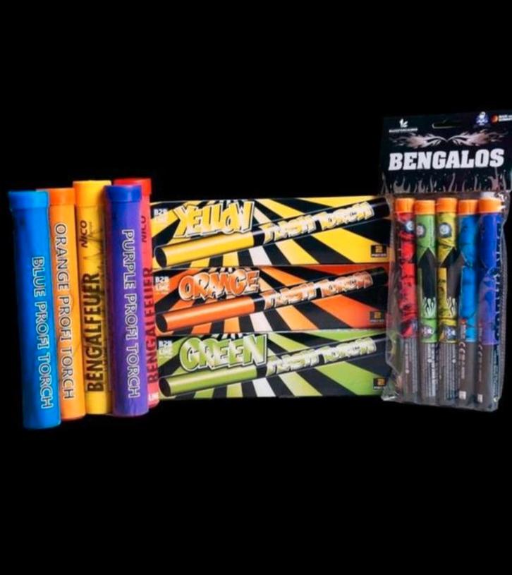 Bengaalse Fakkels Vuurwerk - Diverse Kleuren, Hobby en Vrije tijd, Feestartikelen, Nieuw, Feestartikel, Overige, Ophalen