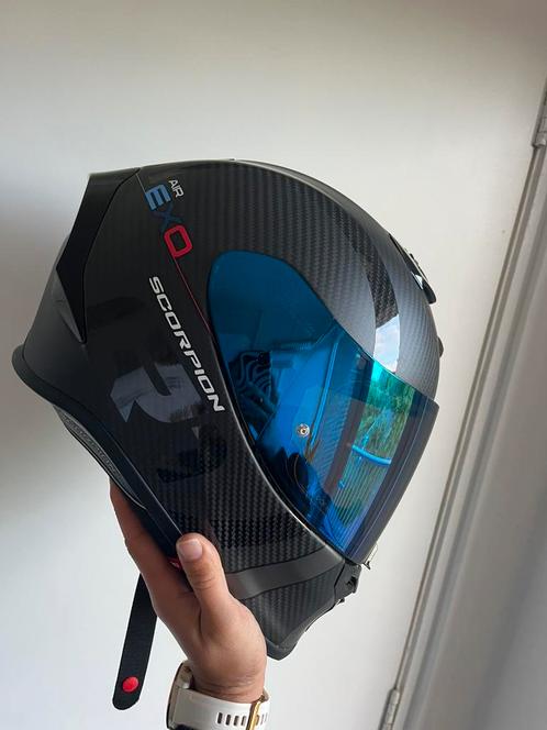 Scorpion EXO-R1 EVO AIR Carbon Mg Dark Silver, Motoren, Kleding | Motorhelmen, Integraalhelm, S, Overige merken, Tweedehands, Ophalen of Verzenden