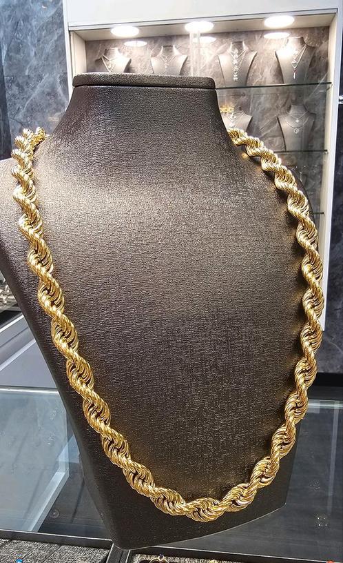 Ropchain Rope ketting 14k goud, Sieraden, Tassen en Uiterlijk, Kettingen, Nieuw, Goud, Goud, Ophalen of Verzenden