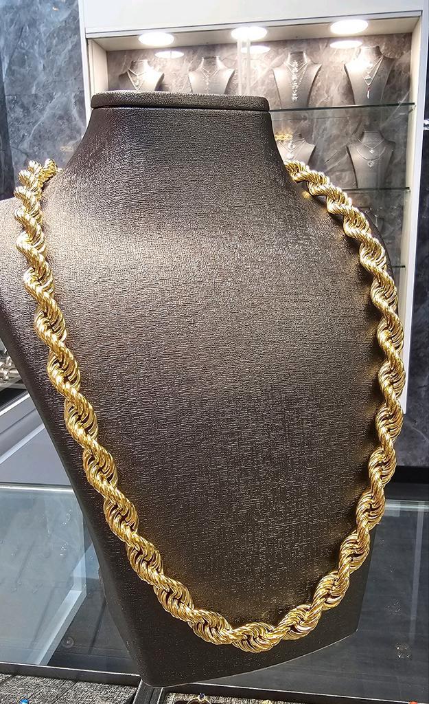 Ropchain Rope ketting 14k goud 42.3 gram, Sieraden, Tassen en Uiterlijk, Kettingen, Nieuw, Goud, Goud, Ophalen of Verzenden