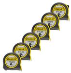 Stanley 0-30-657/6 6 x Rolbandmaat Tylon 8m - 25mm | AKTIE, Doe-het-zelf en Verbouw, Gereedschap | Handgereedschap