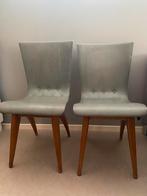 Twee vintage midcentury vlinderstoelen groen skaileer, Huis en Inrichting, Stoelen, Ophalen, Overige materialen, Twee, Overige kleuren