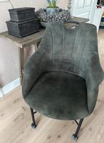 6 eetkamerstoelen, mosgroen, Huis en Inrichting, Ophalen, Gebruikt, Overige kleuren, Lanelijk/industrieel