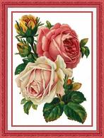 # Compleet, nieuw borduurpakket; Ferns and roses #, Ophalen of Verzenden, Nieuw, Handborduren, Borduurpakket