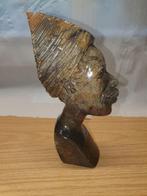 Zimbabwe stenen sculptuur van een hoofd afm. 17x9x4cm, Antiek en Kunst, Ophalen of Verzenden