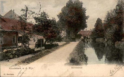 Koudekerk a.d. Rijn Schinkeldijk prachtkaart st 1904, Verzamelen, Ansichtkaarten | Nederland, Gelopen, Zuid-Holland, Voor 1920