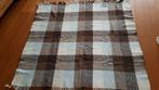 Woondeken / plaid, bruin/blauw/wit, afm 130 x 120cm, Huis en Inrichting, Woonaccessoires | Plaids en Woondekens, Ophalen of Verzenden
