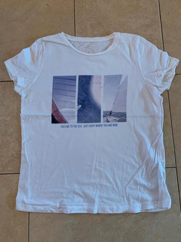 G/S/5 Wit topje Tom Tailor, maat S, Kleding | Dames, Tops, Zo goed als nieuw, Maat 36 (S), Wit, Korte mouw, Ophalen of Verzenden