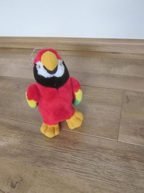 Superzacht pluche fleurige papegaai knuffel geel omrande zwa, Kinderen en Baby's, Speelgoed | Knuffels en Pluche, Nieuw, Overige typen