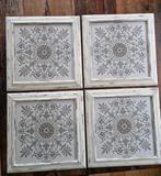 4 Massief Houten Fotolijsten - 30x30 cm, Minder dan 50 cm, Gebruikt, Ophalen of Verzenden, Minder dan 50 cm