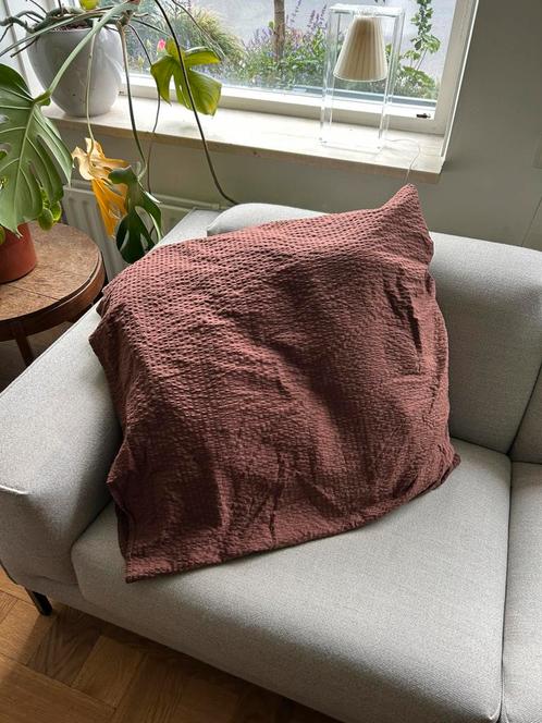 2x Zara Home kussen + Crisp Sheets kussenslopen bruin, Huis en Inrichting, Woonaccessoires | Kussens, Gebruikt, Bruin, Vierkant