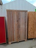 Mooie steigerhouten (kleding)kast., Ophalen, 200 cm of meer, Met hangruimte, 50 tot 100 cm