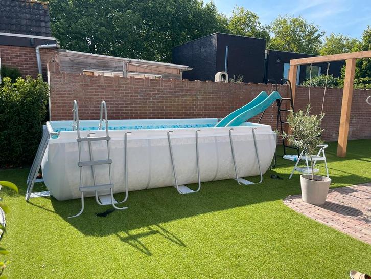Bestway Power Steel Zwembad 404x201x100cm, Tuin en Terras, Zwembaden, Gebruikt, Opzetzwembad, 80 tot 120 cm, 400 cm of meer, 200 tot 300 cm
