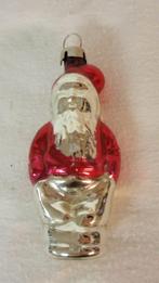 Oude glazen kerstbal kerstman dik glas, Ophalen of Verzenden, Gebruikt