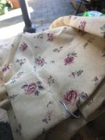 brocante gordijnen met lief schattig roosje, Antiek en Kunst, Ophalen of Verzenden