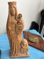 Mariabeeld van hout … afkomstig uit Vlaanderen, Antiek en Kunst, Antiek | Religie, Ophalen of Verzenden