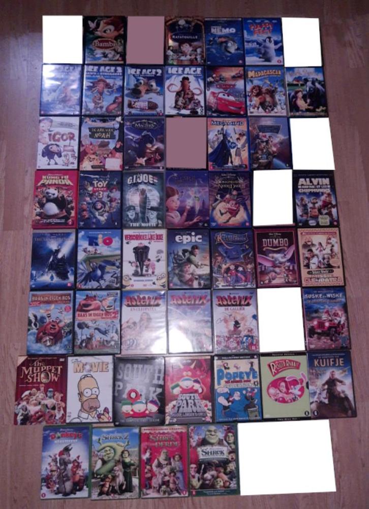 Partij Collectie 46 Animatie Kinder Jeugd familie Tekenfilms, Cd's en Dvd's, Dvd's | Tekenfilms en Animatie, Zo goed als nieuw