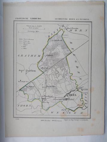 21 / Gemeente Heel en Panheel Limburg Litho door J. Kuyper beschikbaar voor biedingen