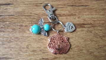 Bag charm / Keychain Norfolk terriër met lucky angel beschikbaar voor biedingen