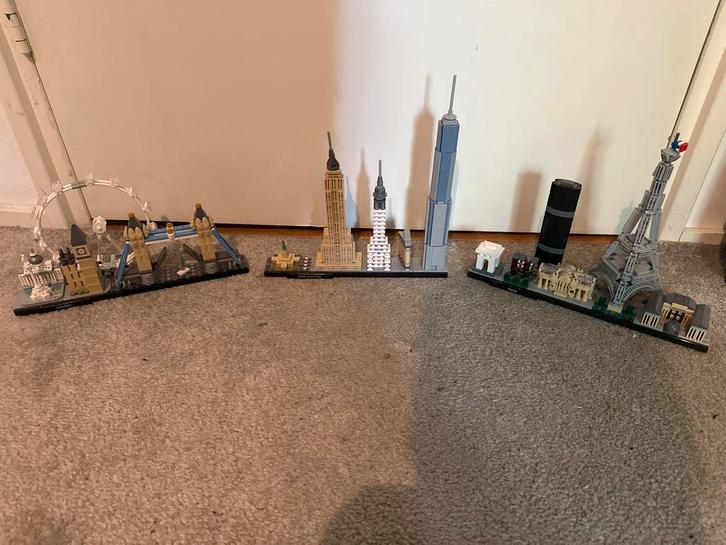 Lego Architecture Skyline New York, Londen en Parijs, Kinderen en Baby's, Speelgoed | Duplo en Lego, Zo goed als nieuw, Lego, Complete set