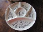 Zes Faience de GIEN fondue of raclette borden, Verzenden