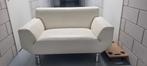Pode love seat wit leer, Huis en Inrichting, Fauteuils, Ophalen, Zo goed als nieuw, Leer