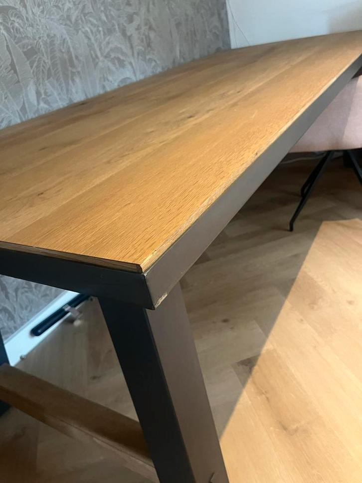 Eikenhouten Eettafel Railway Brown 240x100 cm, Huis en Inrichting, Tafels | Eettafels, Zo goed als nieuw, 100 tot 150 cm, 200 cm of meer