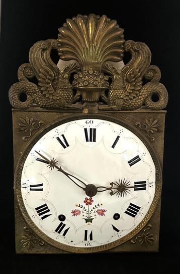 Vroege Franse comtoise klok met vouwslinger. € 175,- beschikbaar voor biedingen