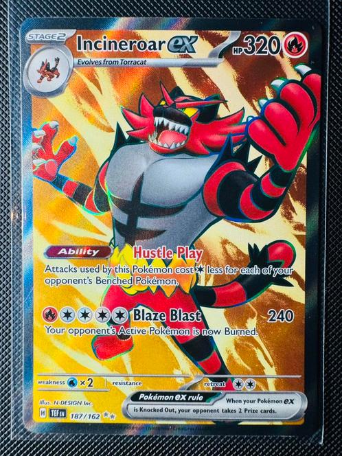 Pokémon Incineroar EX #187 Temporal Forces, Hobby en Vrije tijd, Verzamelkaartspellen | Pokémon, Zo goed als nieuw, Losse kaart