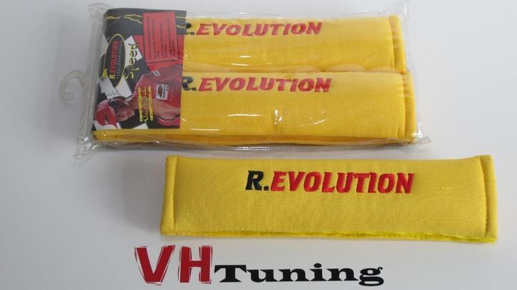 R. EVOLUTION 13550 gordelhoezen geel 2 stuks, Auto diversen, Tuning en Styling, Ophalen of Verzenden