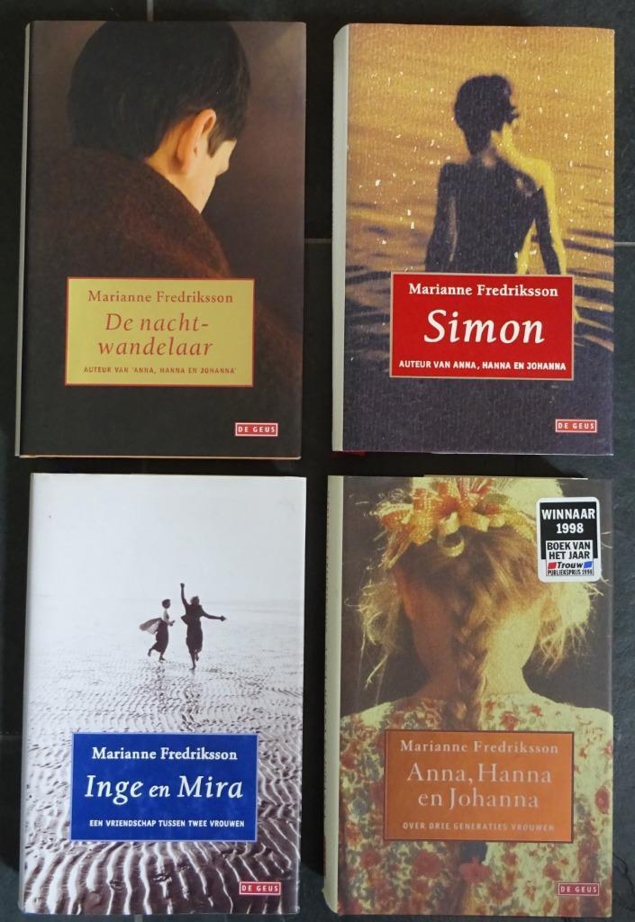 4 boeken Marianne Fredriksson Simon Nachtwandelaar Inge Mira, Boeken, Literatuur, Zo goed als nieuw, Nederland, Ophalen of Verzenden