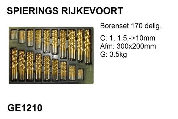 Borenset 150 delig 1mm tot 10 mm spiraalboor boor boorset, Doe-het-zelf en Verbouw, Gereedschap | Machine-onderdelen en Toebehoren