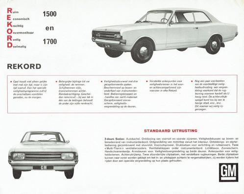 Folder Opel Rekord 1500 en 1700 NF (1968), Boeken, Auto's | Folders en Tijdschriften, Gelezen, Opel, Verzenden