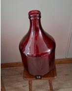 Grote rode flesvaas, Huis en Inrichting, Ophalen, Minder dan 50 cm, Rood, Glas